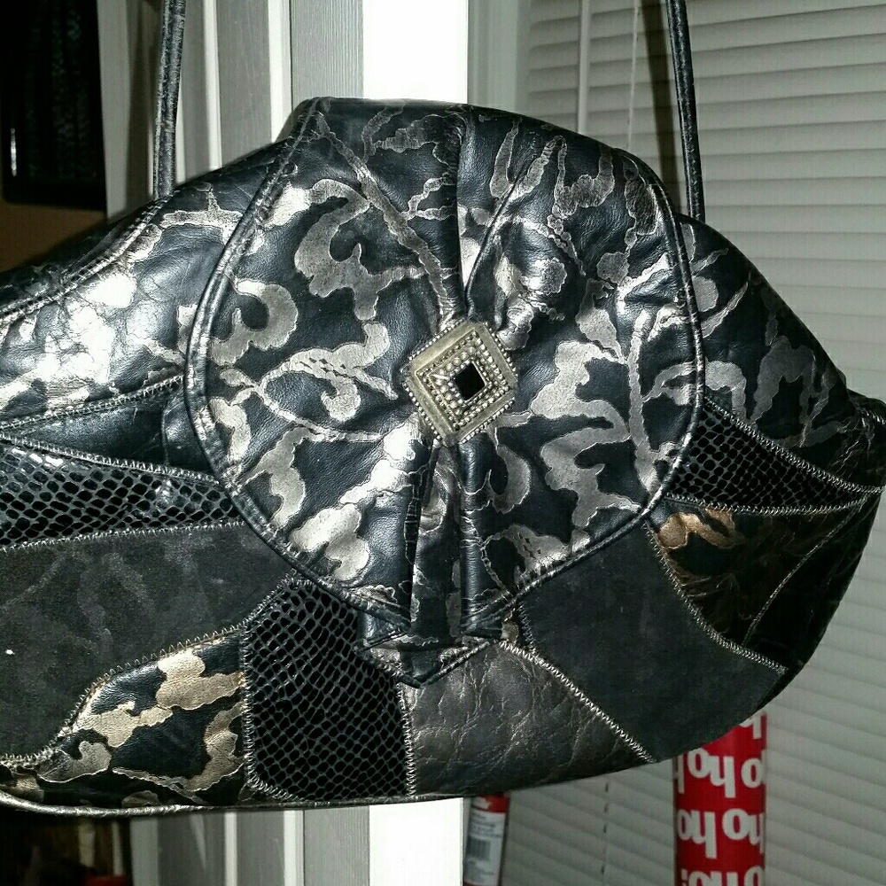 Genuine Leather Noble hands bug Jr Clutch Handbag